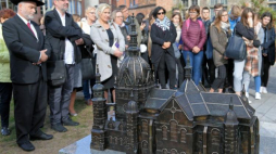 Uroczyste odsłonięcie makiety zburzonej w 1939 r. Wielkiej Synagogi w Gdańsku. Fot. PAP/A. Warżawa