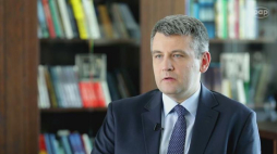 Tomasz Pisula - Komisarz Generalny Sekcji Polskiej Światowej Wystawy Expo 2020, szef Polskiej Agencji Inwestycji i Handlu. Źródło: Serwis Wideo PAP
