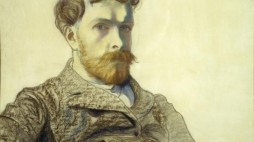Kraków 07.1986. Stanisław Wyspiański - Autoportret, pastel na papierze, 1903 r., Muzeum Stanisława Wyspiańskiego (oddział Muzeum Narodowego w Krakowie). Fot. PAP/reprodukcja