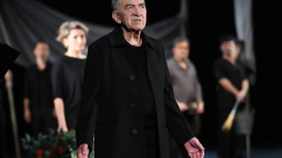 Warszawa, 22.01.2019. Jerzy Trela podczas próby medialnej spektaklu „Wyzwolenie” w reż. Anny Augustynowicz w Teatrze Polskim w Warszawie. PAP/J. Turczyk