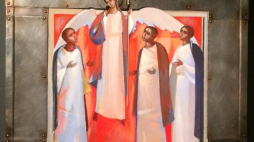  ikona Stanisława Barbackiego "Trzej młodzieńcy w piecu ognistym". Źródło: Muzeum Ikon w Supraślu