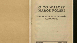 Deklaracja Rady Jedności Narodowej, marzec 1944 r. Źródło: Biblioteka Narodowa/Polona
