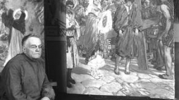 Józef Mehoffer, artysta malarz w swojej pracowni. Źródło: NAC
