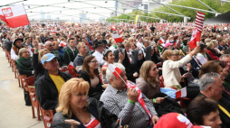 Chicago, Stany Zjednoczone 19.05.2018. Spotkanie prezydenta RP Andrzeja Dudy i jego żony Agaty Kornhauser-Dudy z przedstawicielami Polonii. Fot. PAP/R. Pietruszka