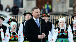Prezydent RP Andrzej Duda podczas spotkania z mieszkańcami Gorzowa Wielkopolskiego. Fot. PAP/L. Muszyński