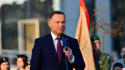 Prezydent Andrzej Duda podczas spotkania z mieszkańcami powiatu sulęcińskiego. Fot. PAP/M. Bielecki