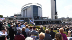 Obchody Święta Miłosierdzia Bożego w Sanktuarium Bożego Miłosierdzia w Krakowie Łagiewnikach, 2018 r. Fot. PAP/J. Bednarczyk