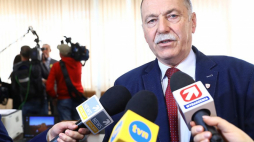 Przewodniczący Sekcji Krajowej Oświaty i Wychowania NSZZ „Solidarność” Ryszard Proksa w Centrum Partnerstwa Społecznego „Dialog” w Warszawie. 05.04.2019. Fot. PAP/R. Guz