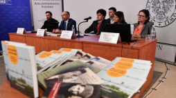 Naczelnik Wydziału Edukacji Historycznej dr Mateusz Marek, wiceprezes IPN dr Mateusz Szpytma, dyrektor wykonawczy Platformy Europejskiej Pamięci i Sumienia Peter Rendek oraz członkini zarządu Platformy Europejskiej Pamięci i Sumienia Andreja Valic Zver podczas promocji publikacji "Aby pamięć przetrwała. Dziedzictwo totalitaryzmu w Europie".  PAP/Piotr Nowak