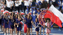 Reprezentacja Polski podczas ceremonii otwarcia 2. Igrzysk Europejskich w Mińsku. 21.06.2019. Fot. PAP/P. Nowak