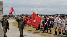 Uczestnicy Apelu Grunwaldzkiego. Stębark, 13.07.2019.  Fot. PAP/T. Waszczuk