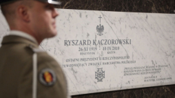 Warszawa, 19.07.2019. Grób Ryszarda Kaczorowskiego w Panteonie Wielkich Polaków w Świątyni Opatrzności Bożej w Warszawie.   PAP/J. Kamiński