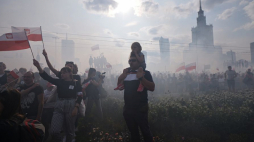 Godzina „W” na rondzie Dmowskiego w Warszawie. Warszawa, 01.08.2019. Fot. PAP/M. Obara