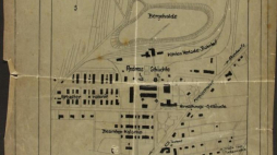 Plan podobozu Jawischowitz, należącego do kompleksu Auschwitz. Źródło: Muzeum Auschwitz
