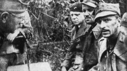 Obrońcy Westerplatte: por. Stefan Grodecki, kpt. Mieczysław Słaby, kpt. Franciszek Dąbrowski. Fot. PAP/CAF/Reprodukcja