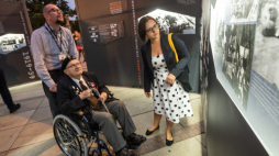 Warszawa, 03 09 2019. Wystawa „Generał Stanisław Maczek i jego żołnierze”. Na zdj. mjr Marian Słowiński (kombatant, żołnierz 1. Dywizji Pancernej). Źródło: MHP/Mariusz Bodnar