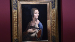 Kraków, 18.05.2017. "Dama z gronostajem" Leonarda da Vinci. Fot. PAP/J. Bednarczyk