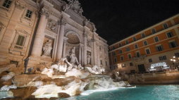 Rzym 10.09.2019. Fontanna di Trevi po renowacji. Fot. PAP/EPA