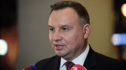 Prezydent RP Andrzej Duda podczas briefingu prasowego. 04.10.2019. Fot. PAP/R. Pietruszka