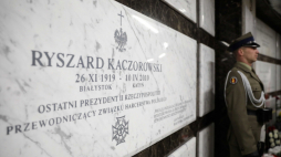 Warszawa, 24.11.2019. Krypta prezydenta Ryszarda Kaczorowskiego w Panteonie Wielkich Polaków Świątyni Opatrzności Bożej w Warszawie. PAP/L. Szymańsk