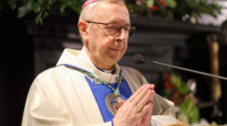 Częstochowa, 16.11.2019. Przewodniczący Konferencji Episkopatu Polski abp Stanisław Gądecki podczas mszy świętej w ramach pielgrzymki Klubów Inteligencji Katolickiej, 16 bm. na Jasnej Górze. Fot. PAP/W. Deska