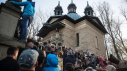 Kalwaria Zebrzydowska, 19.04.2019. Doroczne Misterium Męki Pańskiej, 19 bm. w Wielki Piątek w Kalwarii Zebrzydowskiej. Fot. PAP/Ł. Gągulski