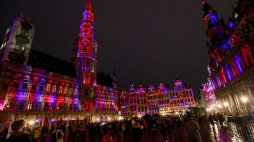 Grande Place w brytyjskich barwach. 30.01.2020. Fot. PAP/EPA