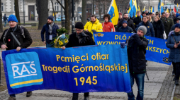Katowice, 25.01.2020. „Marsz na Zgodę” w 75. rocznicę Tragedii Górnośląskiej.  PAP/A. Grygiel