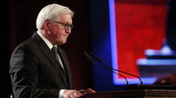 Prezydent Niemiec Frank-Walter Steinmeier podczas V Światowego Forum Holokaustu. Fot. PAP/EPA