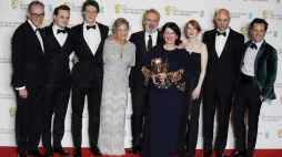 Sam Mendes oraz obsada i zespół filmu "1917". Fot. PAP/EPA