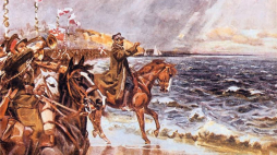 Obraz "Zaślubiny Polski z Bałtykiem" autorstwa Wojciecha Kossaka. Źródło: Wikimedia Commons