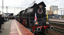 Gdańsk, 10.02.2020. Inscenizacja historyczna wyjazdu pociągu, którym gen. Józef Haller odjechał do Pucka na uroczystość zaślubin Polski z morzem. Fot. PAP/J. Dzban