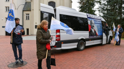 SchumanBus na Katolickim Uniwersytecie Lubelskim. Fot. PAP/W. Jargiło