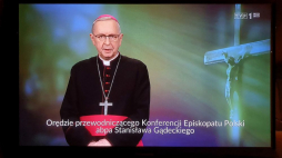 Orędzie telewizyjne przewodniczącego Konferencji Episkopatu Polski abp. Stanisława Gądeckiego. 04.04.2020. Fot. PAP/M. Marek