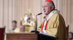 Warszawa, 12.03.2020. Metropolita warszawski kard. Kazimierz Nycz w Świątyni Opatrzności Bożej w Warszawie. Fot. PAP/L. Szymański