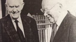 Dr S. Matulewicz i dr E. Łazowski - spotkanie w Rozwadowie w 2000 r. Fot. Fundacja Kedyw