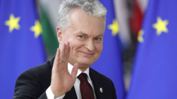 Prezydent Litwy Gitanas Nauseda. Fot. PAP/EPA