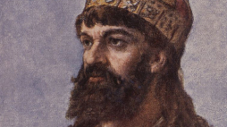 Mieszko I – cykl obrazów olejnych Jana Matejki pt. Poczet królów i książąt polskich. Fot. PAP/Reprodukcja