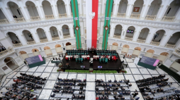Warszawa, 01.10.2019. Inauguracja roku akademickiego 2019/2020 na Politechnice Warszawskiej. Fot. PAP/W. Olkuśnik