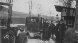 Posterunek Straży Granicznej w Kolibkach (granica Polski i Wolnego Miasta Gdańska). 1927 r. Fot. NAC