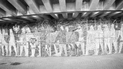 Mozaika w Muzeum na Polach Grunwaldu. 1960 r. Fot. PAP/CAF/M. Sokołowski