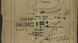 Plan podobozu Jawischowitz, należącego do kompleksu Auschwitz. Źródło: Muzeum Auschwitz