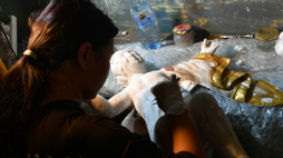  Prace renowacyjno-konserwatorskie wnętrza kościoła pw. Chrystusa Króla w Witnicy. Fot. PAP/M. Bielecki