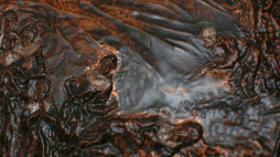 Ikona przedstawiająca męczeńską śmierć 11 sióstr zakonnych zaprezentowana w siedzibie Zakonu Sióstr Nazaretanek w Nowogródku. 2018 r. Fot. PAP/A. Guz