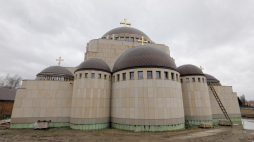 Warszawa, 02.02.2020. Światynia prawosławna Hagia Sophia w trakcie budowy.  PAP/P. Supernak