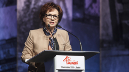 Lubin, 29.09.2020. Marszałek Sejmu RP Elżbieta Witek podczas sesji popularnonaukowej „Solidarność w Zagłębiu Miedziowym z perspektywy 40-lecia”. PAP/A. Koźmiński
