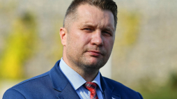 Lublin, 03.10.2020. Przemysław Czarnek podczas konferencji prasowej w Lublinie.  PAP/W. Jargiło