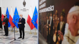 Otwarcie wystawy pt. Jan Paweł II - obrońca praw narodów. Źródło: www.facebook.com/SenatRP 