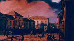 Obraz Marcina Zaleskiego z 1831 r. pt. „Wzięcie Arsenału w noc 29 listopada 1830 roku”. Z zbiorach Muzeum Narodowego w Warszawie. Fot. PAP/Reprodukcja: W. Kryński