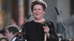 Warszawa, 20.04.2009. Violetta Bielecka laureatką nagrody Fryderyka w kategrorii Fonograficzny Debiut Roku. PAP/L. Szymański